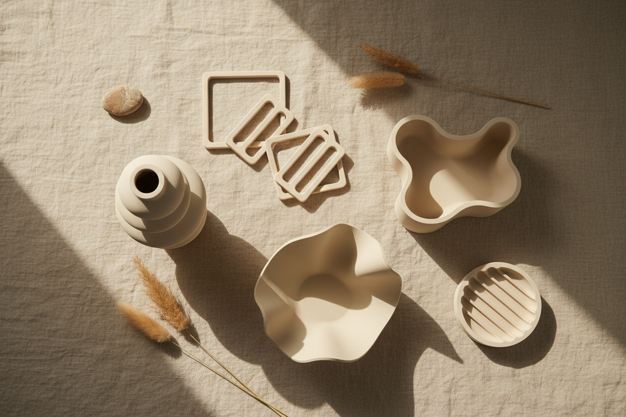 Tan Beige 3D Products Lifestyle